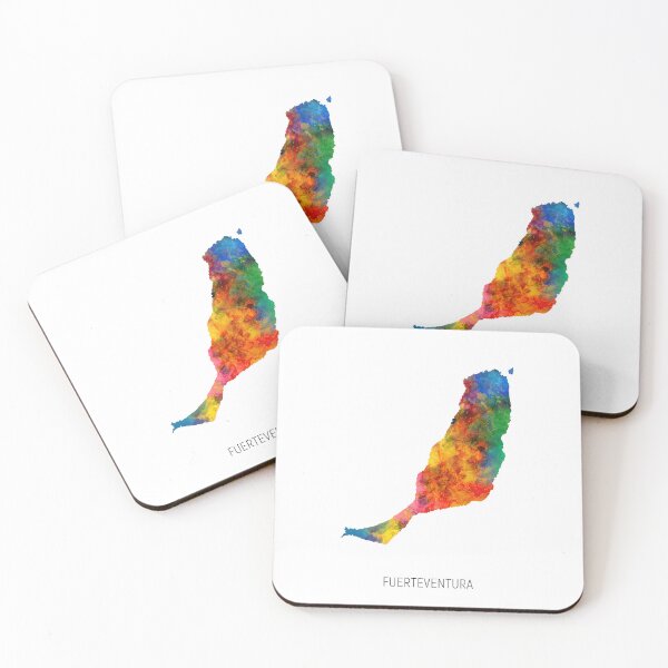 Artikelvorschau, Fuerteventura-Aquarellkarte entworfen und verkauft von ArtPrints.
