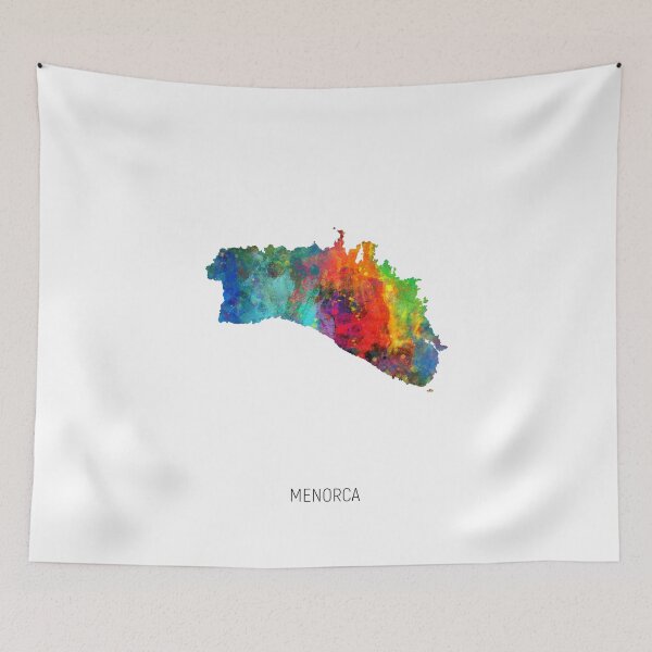 Artikelvorschau, Menorca-Aquarellkarte entworfen und verkauft von ArtPrints.