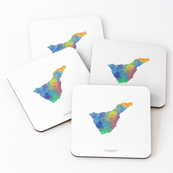 Artikelvorschau, Teneriffa-Aquarellkarte entworfen und verkauft von ArtPrints.