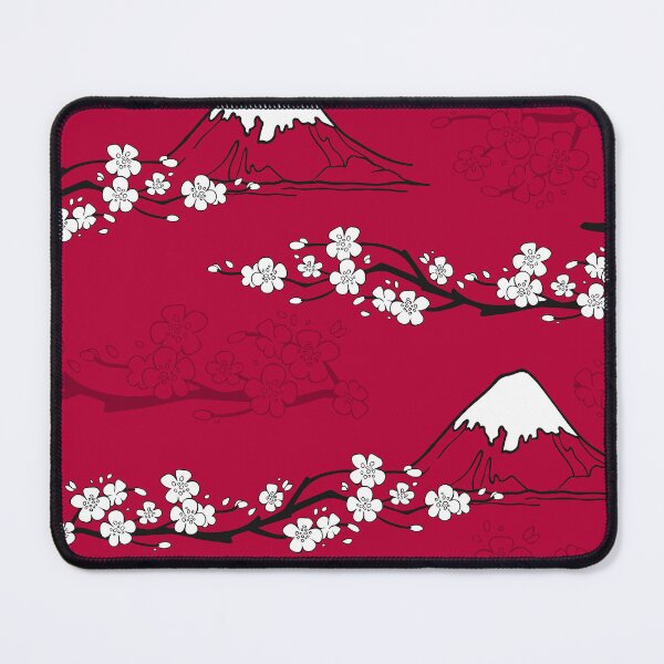 Item preview, Japanese Sakura Mountain Pattern designed and sold by OneCreativeArt.