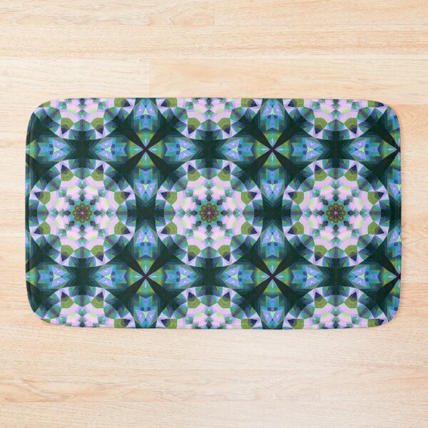 Item preview, Kaleidoscope Star Flower in Green Blue and Pink designed and sold by KeksWorkroom.