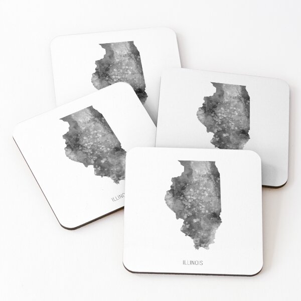 Item preview, Illinois Watercolor Map designed and sold by ArtPrints.