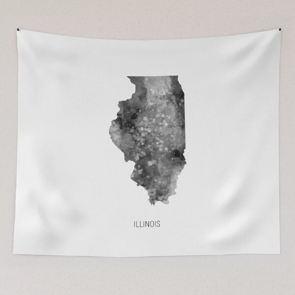 Item preview, Illinois Watercolor Map designed and sold by ArtPrints.