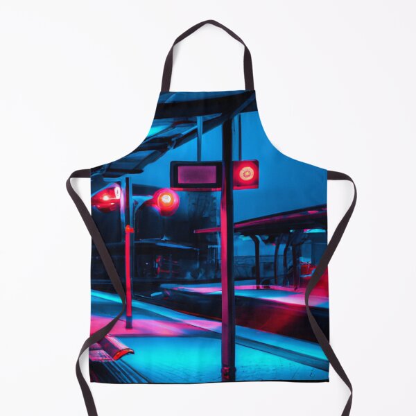 Item preview, neon train station design made with artificial intelligence designed and sold by BlackLigth.