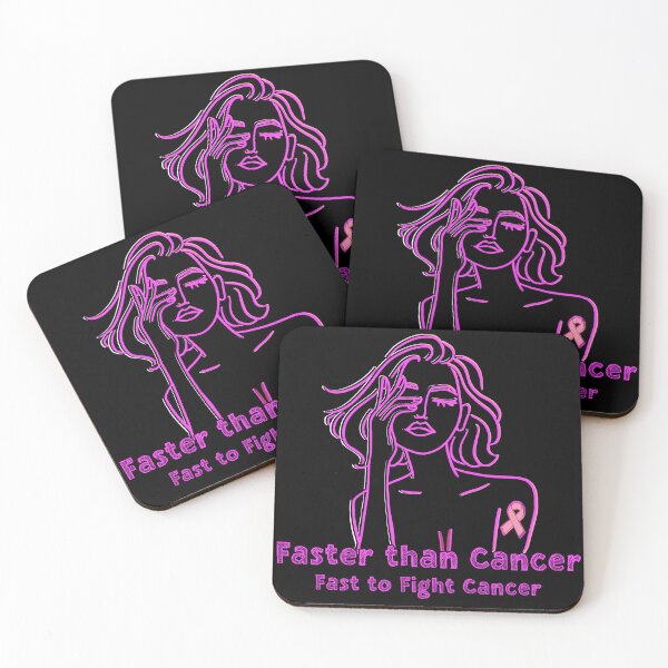 Item preview, Breast Cancer Faster than Cancer Fast to Fight Cancer designed and sold by SnarkyTeesMugs.