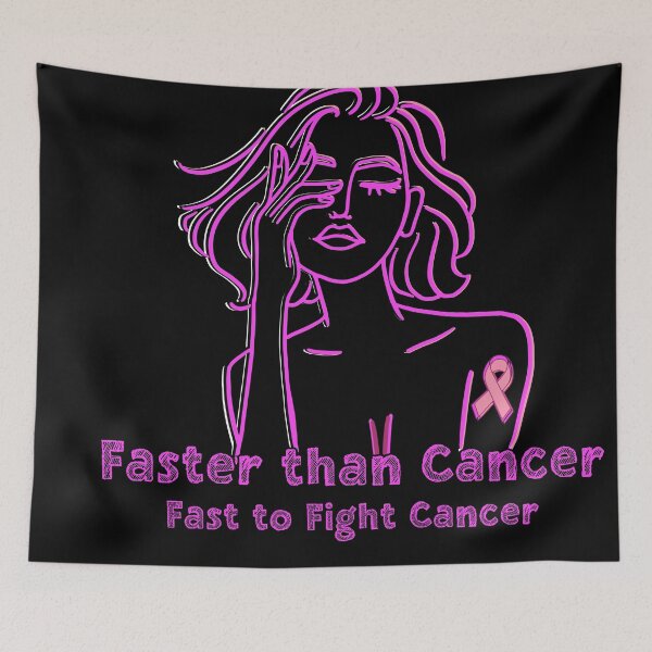 Item preview, Breast Cancer Faster than Cancer Fast to Fight Cancer designed and sold by SnarkyTeesMugs.