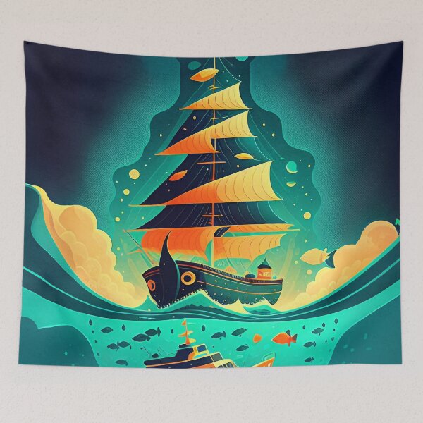 Item preview, Ocean Scene designed and sold by ArtFactoryAI.