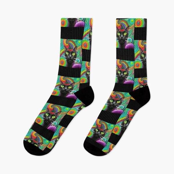 Item preview, Creepy Black Cats Trippy Cats designed and sold by Bloomin'  Arty Families.