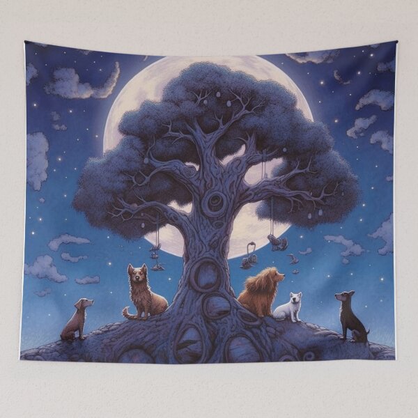 Item preview, Dogs Love The Moon Tree  designed and sold by stevensimmos.