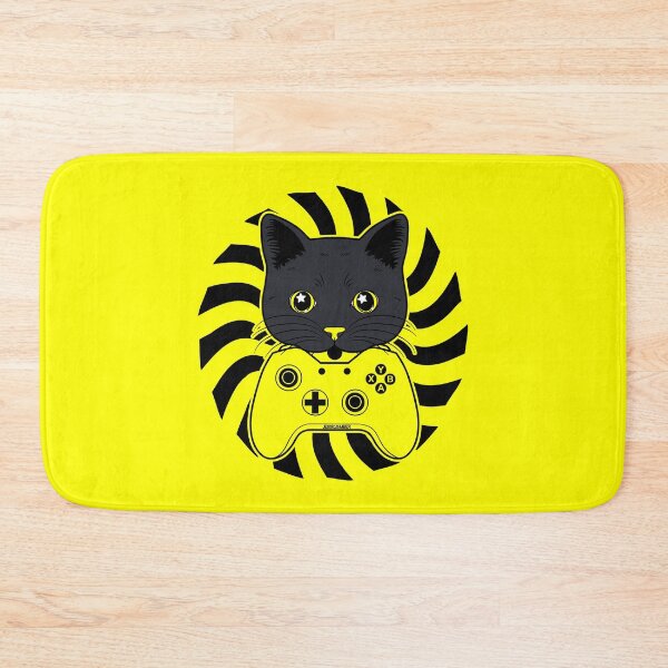 Item preview, Gamer Hypnotizing Black Cat Cartoon Controller designed and sold by JessicaAmber.