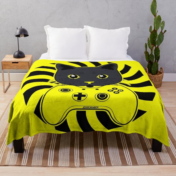 Item preview, Gamer Hypnotizing Black Cat Cartoon Controller designed and sold by JessicaAmber.