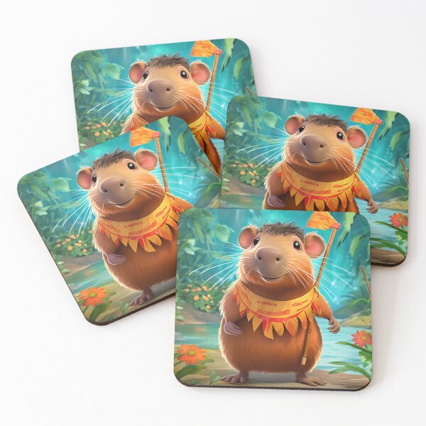 Item preview, capybara explorer digital art designed and sold by DigitalPixelize.
