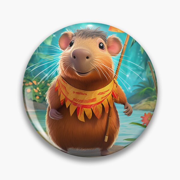 Item preview, capybara explorer digital art designed and sold by DigitalPixelize.