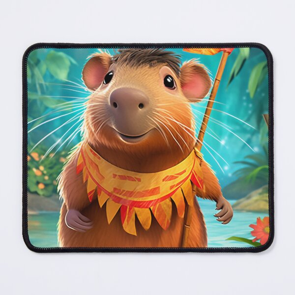 Item preview, capybara explorer digital art designed and sold by DigitalPixelize.
