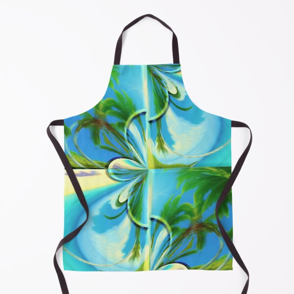 Item preview, Stunning relaxing geometric painting featuring an exotic summer vacation: Blue sky Beach Sun Coconut Sand - Inspiring gift idea to escape to paradise! designed and sold by Ralek.