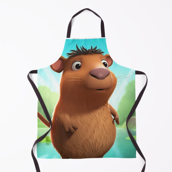 Item preview, capybara animated cartoon digital art designed and sold by DigitalPixelize.