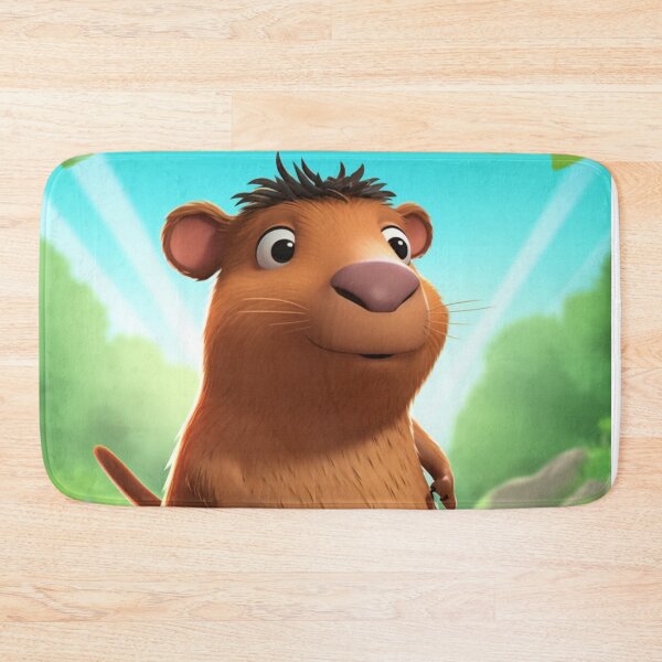 Item preview, capybara animated cartoon digital art designed and sold by DigitalPixelize.