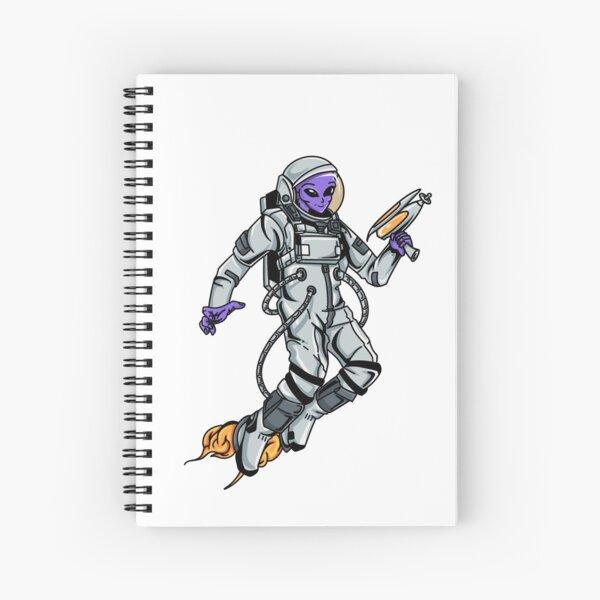 Alien Astronaut Spiral Notebook