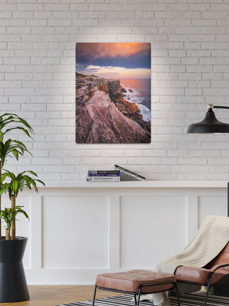 Thumbnail 1 of 4, Metal Print, Kurnell Cliffs, Kamay Botany Bay National Park, New South Wales, Australia designed and sold by Michael Boniwell.