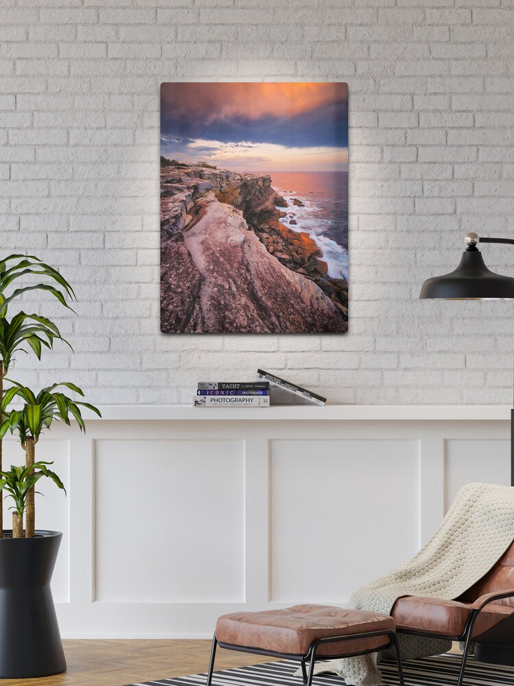 Thumbnail 1 of 4, Metal Print, Kurnell Cliffs, Kamay Botany Bay National Park, New South Wales, Australia designed and sold by Michael Boniwell.