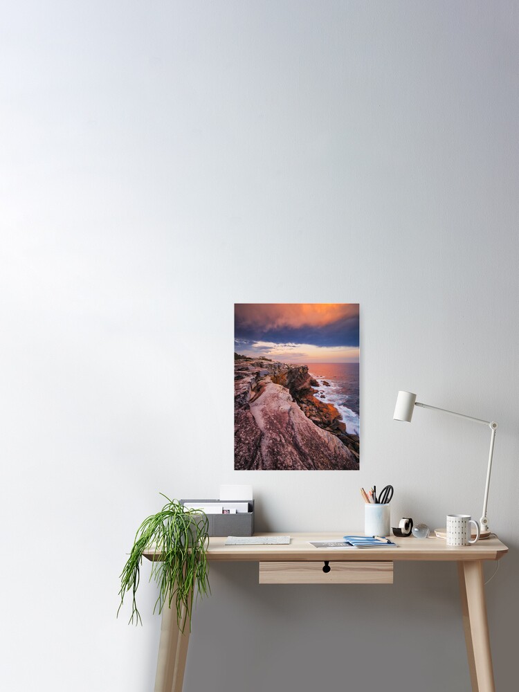Poster, Kurnell Cliffs, Kamay Botany Bay National Park, New South Wales, Australia designed and sold by Michael Boniwell