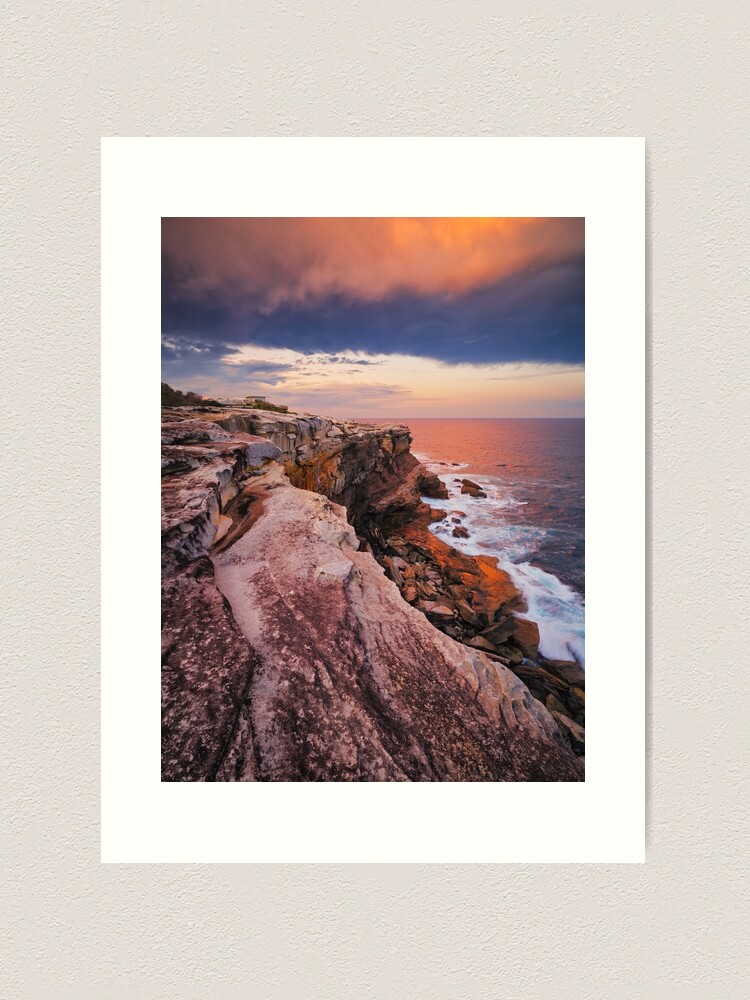Art Print, Kurnell Cliffs, Kamay Botany Bay National Park, New South Wales, Australia designed and sold by Michael Boniwell