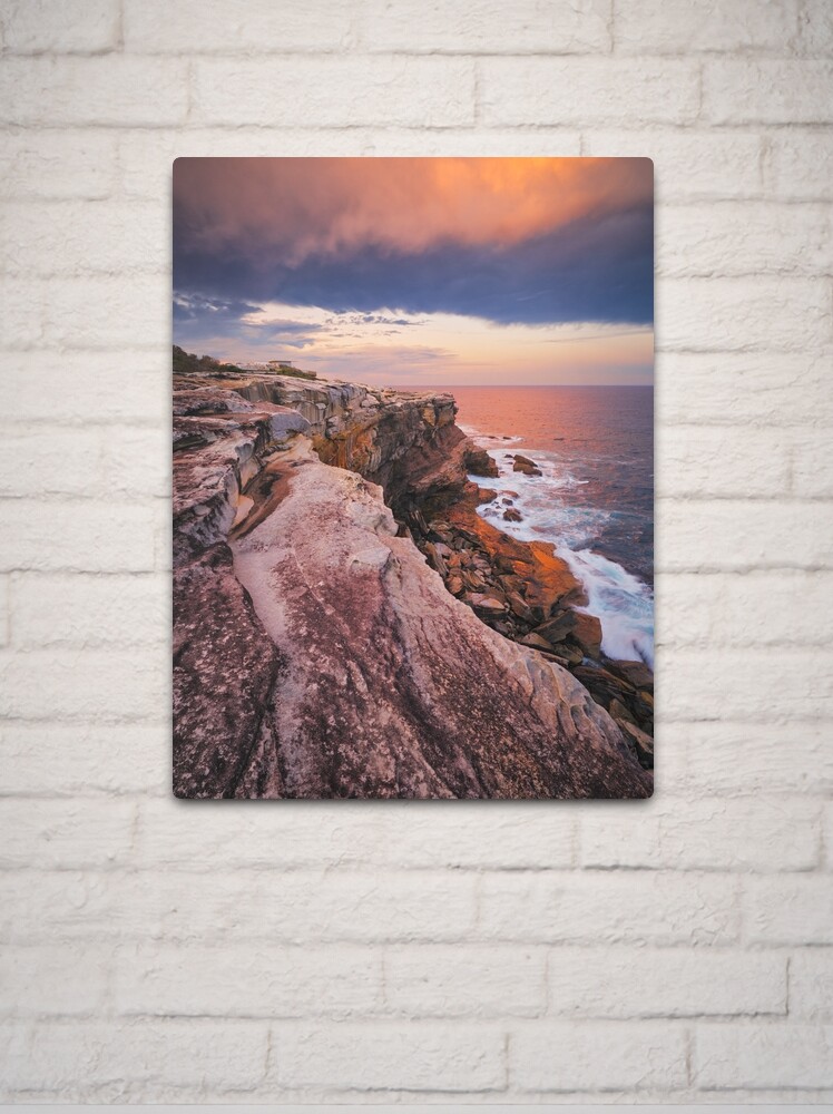 Metal Print, Kurnell Cliffs, Kamay Botany Bay National Park, New South Wales, Australia designed and sold by Michael Boniwell