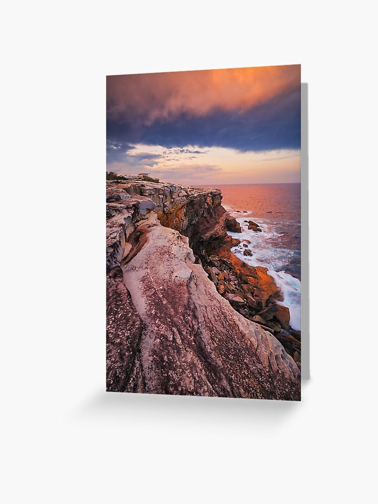 Greeting Card, Kurnell Cliffs, Kamay Botany Bay National Park, New South Wales, Australia designed and sold by Michael Boniwell