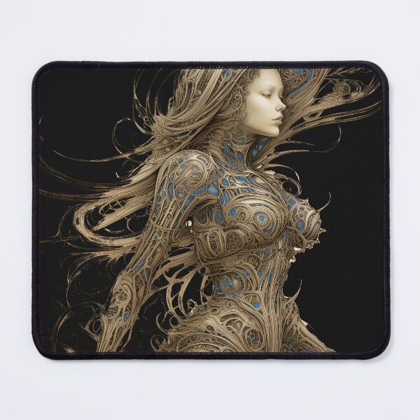 Item preview, The Cyborg Witch(no background)bold styles-dreamy mood-madness-abstract-detailed-epic-painterly designed and sold by Hermossa-Art.