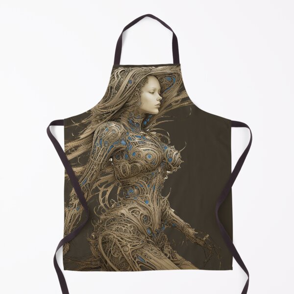 Item preview, The Cyborg Witch(no background)bold styles-dreamy mood-madness-abstract-detailed-epic-painterly designed and sold by Hermossa-Art.
