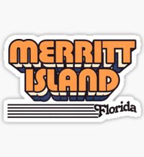 Merritt Island, Florida | Retro Stripes Sticker