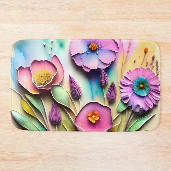 Item preview,  3D Watercolor flowers, pastel colors designed and sold by Inktown.