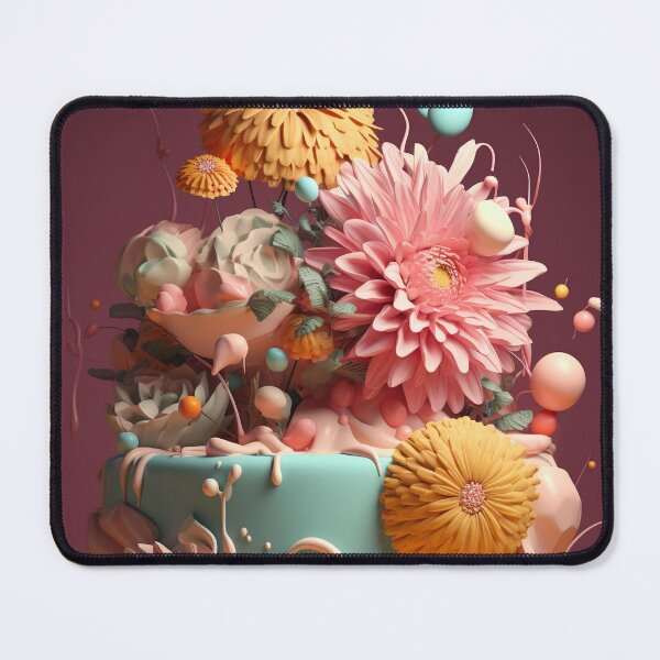 Item preview, Flowery birthday cake designed and sold by PoppinArtFox.
