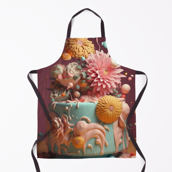 Item preview, Flowery birthday cake designed and sold by PoppinArtFox.