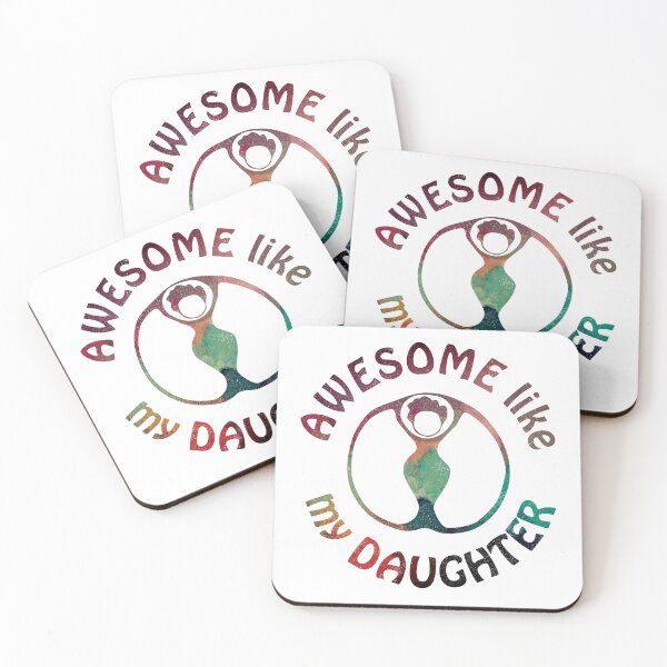 Item preview, Awesome like my daughter with woman silhouette in circle designed and sold by Line2Rhyme.
