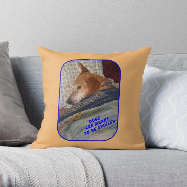 Dogs are Meant to be Spoiled Throw Pillow