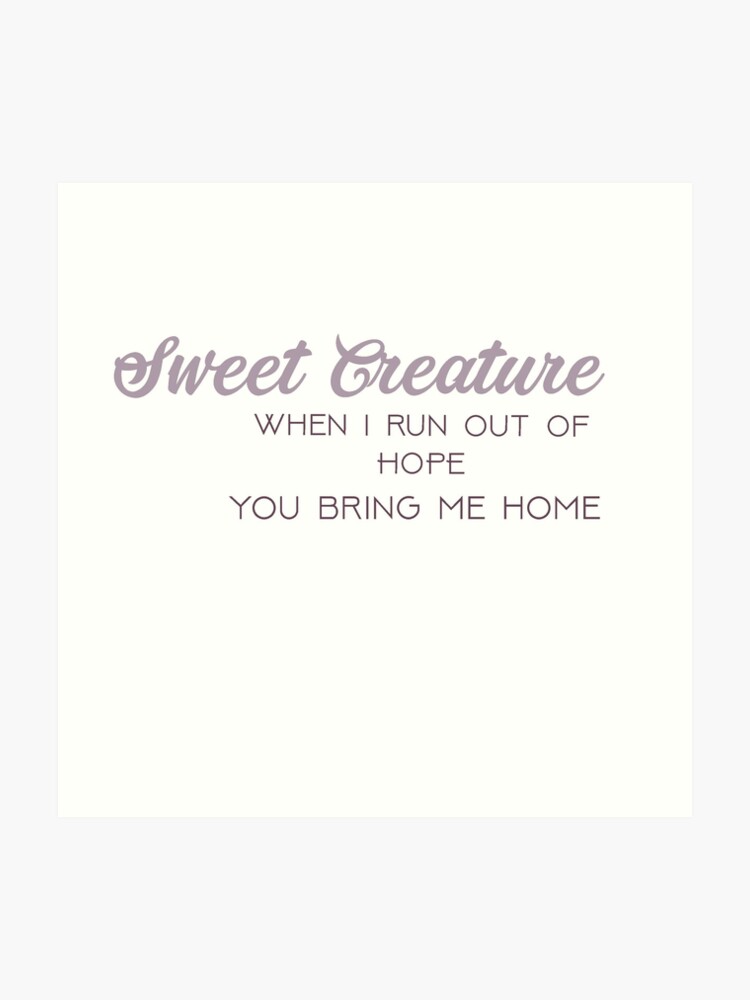 No Frame Lyrics Art Lyrics Poster Harry Styles Sweet Creature Song Print Home Garden Home Decor www noroncar ir