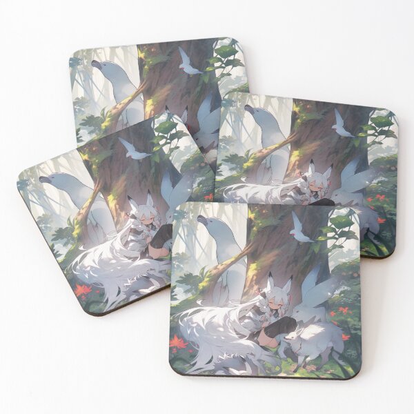 Item preview, Cute Anime Girl in The Jungle With Animals : Enchanting Beauty with Majestic Powers in Captivating Fantasy Art designed and sold by Zibes-Limited.