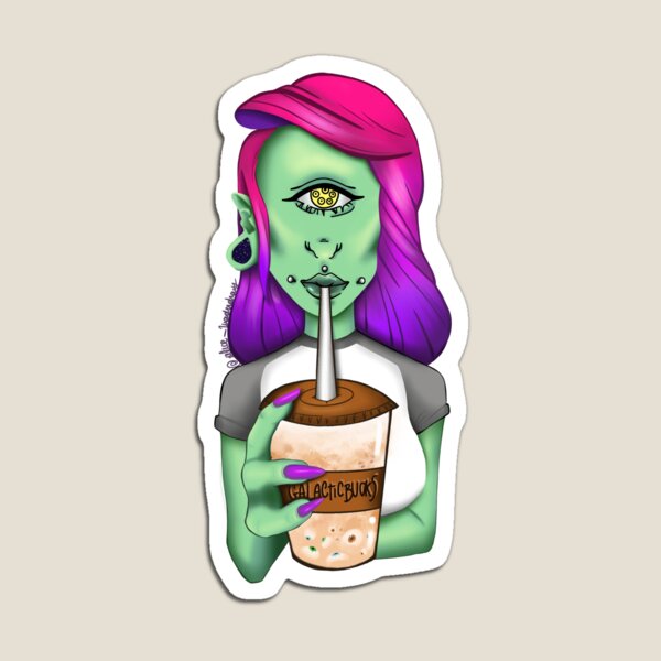 Item preview, Alternative alien drinking boba designed and sold by AliceWonderdraw.