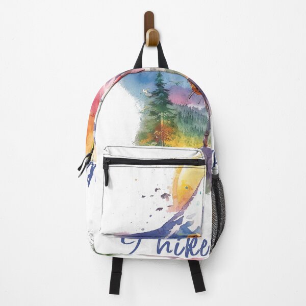 Item preview, I hike alone - hiker girl designed and sold by Hiking & Happiness.