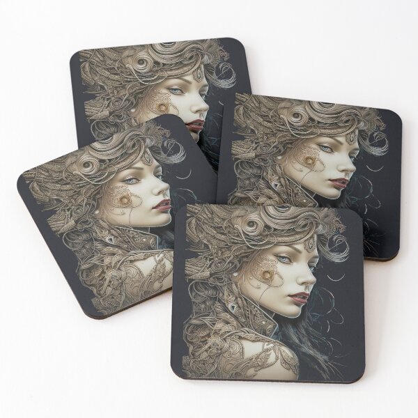Item preview, portrait of beauty 25(no background)-bold styles-dreamy mood-madness-abstract-detailed-epic-painterly designed and sold by Hermossa-Art.