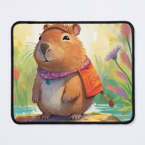 Item preview,  beautiful capybara with watercolors digital art designed and sold by DigitalPixelize.