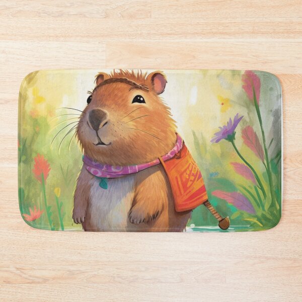 Item preview,  beautiful capybara with watercolors digital art designed and sold by DigitalPixelize.