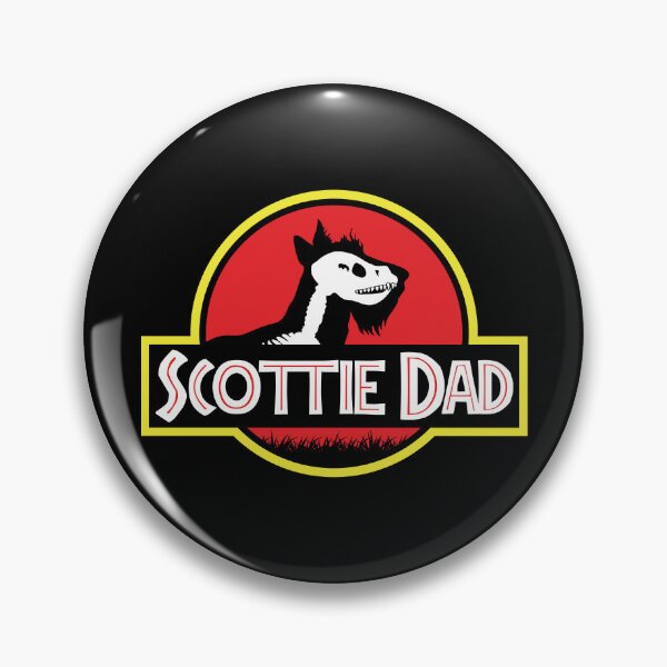 Item preview, (For Dark Background) Jurassic Scottish Terrier Dad designed and sold by More Cute Dogs.