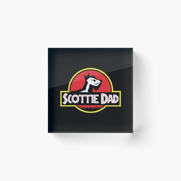 Item preview, (For Dark Background) Jurassic Scottish Terrier Dad designed and sold by More Cute Dogs.