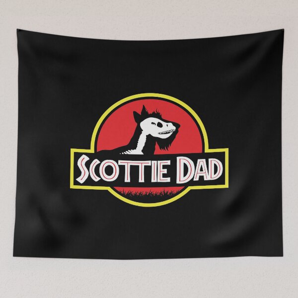 Item preview, (For Dark Background) Jurassic Scottish Terrier Dad designed and sold by More Cute Dogs.