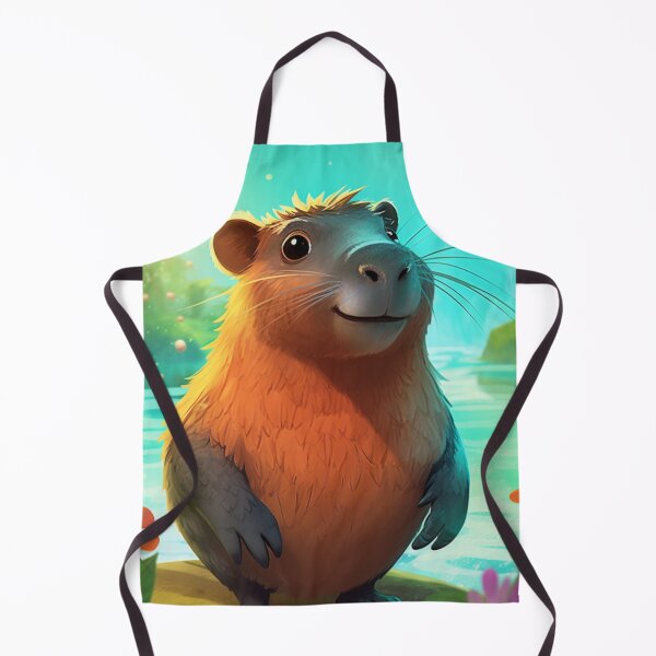 Item preview, beautiful capybara colored digital art designed and sold by DigitalPixelize.