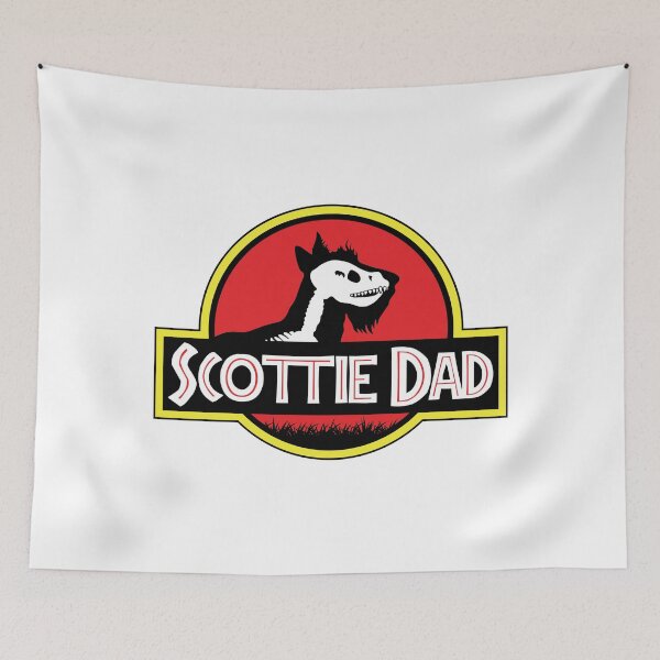 Item preview, (For Bright Background) Jurassic Scottish Terrier Dad designed and sold by More Cute Dogs.