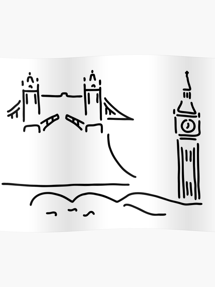 London Tower Bridge Big Ben Poster