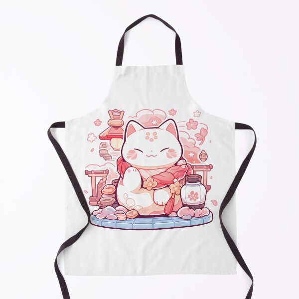 Item preview, Cute Kawaii Cotton Candy Manekineko Cat designed and sold by CozyKawaiiArt.